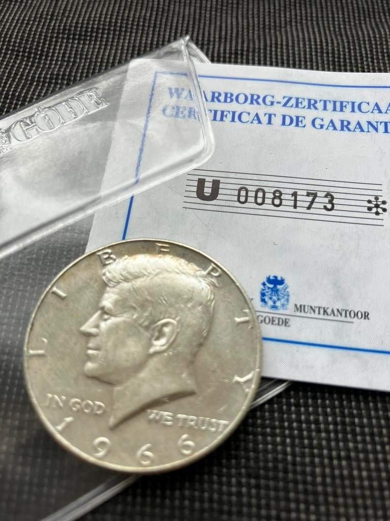 ZILVEREN Kennedy, USA 1/2 dollar 1966., Postzegels en Munten, Munten | Amerika, Ophalen of Verzenden, Zilver