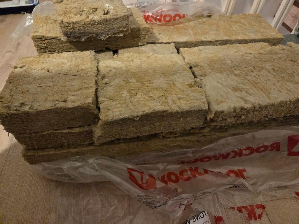 Rotswol isolatie 7 cm, Ophalen, 4 tot 8 cm, Gebruikt, Dakisolatie