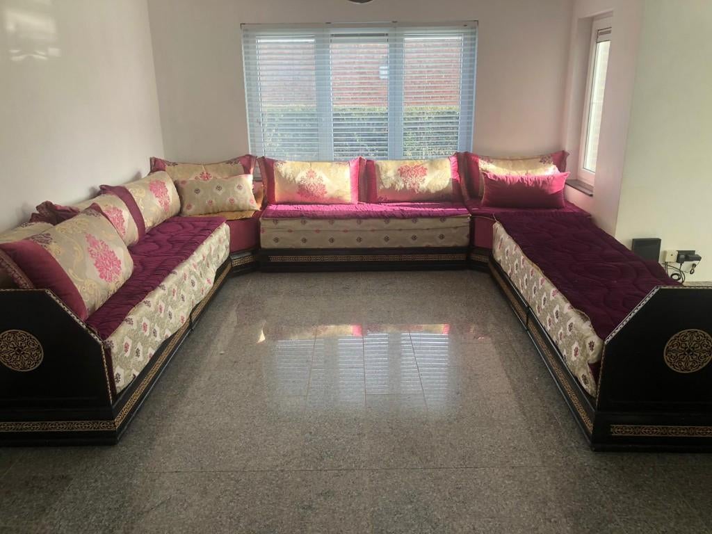 hoeksalon, Huis en Inrichting, Ophalen, Gebruikt, Hout, Marokaanse hoeksalon,