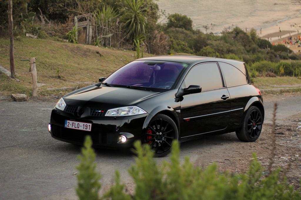 Renault Megane 2 Rs, Auto's, Voorwielaandrijving, Zwart, Zwart, Leder