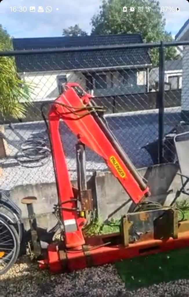 Laadkraan 12volt  met hydraulische pomp, Ophalen