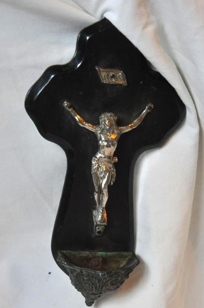 benitier mural bois et regule, Antiquités & Art, Enlèvement ou Envoi