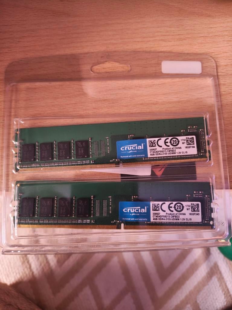 2X 4GB = 8GB . DDR4 . 2133 memory card, Computers en Software, RAM geheugen, Ophalen of Verzenden, DDR4