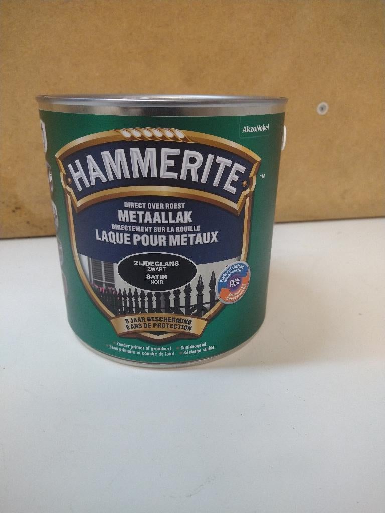 Peinture métallique Hammerite 2,5l noire, Bricolage & Construction, Neuf, Moins de 5 litres, Laque, Enlèvement