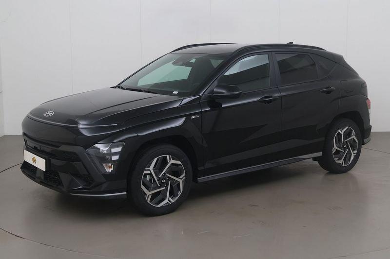 Hyundai KONA HEV 1.6 gdi feel n-line 129 AT, Automaat, Gebruikt, Overige bekleding, Zwart