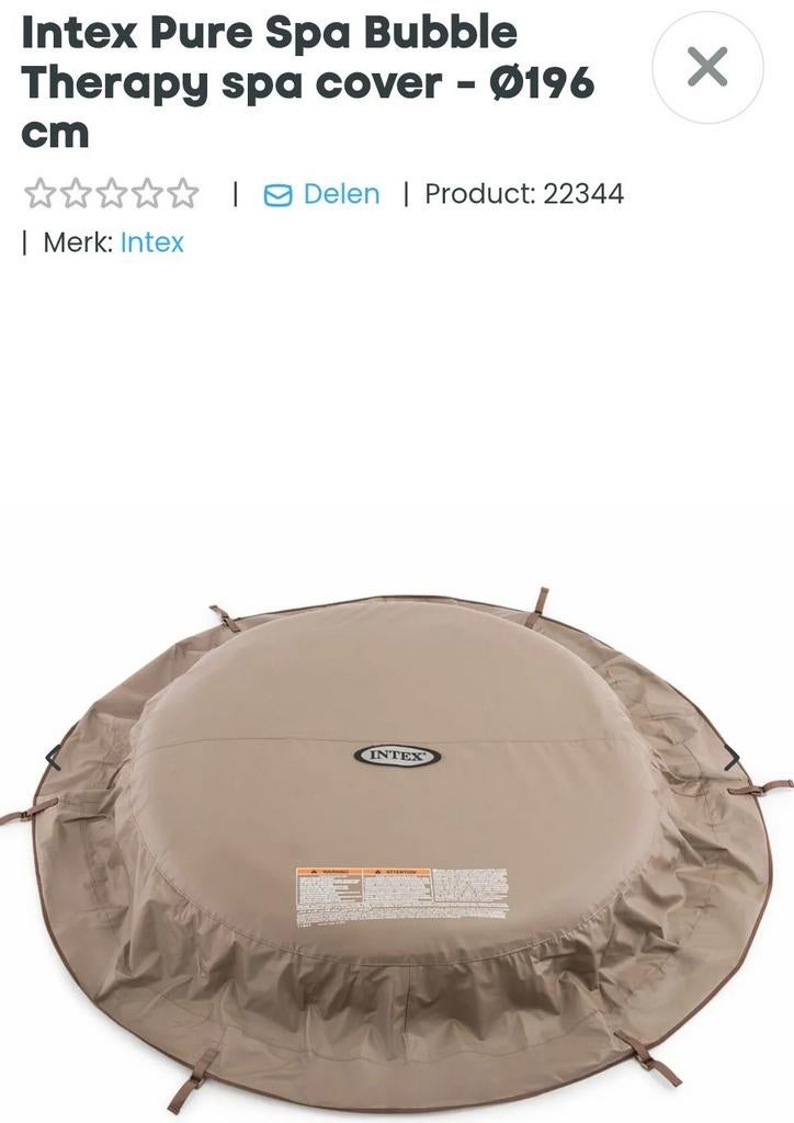 Intex pure spa cover, Enlèvement, Neuf, Couverture, Gonflable