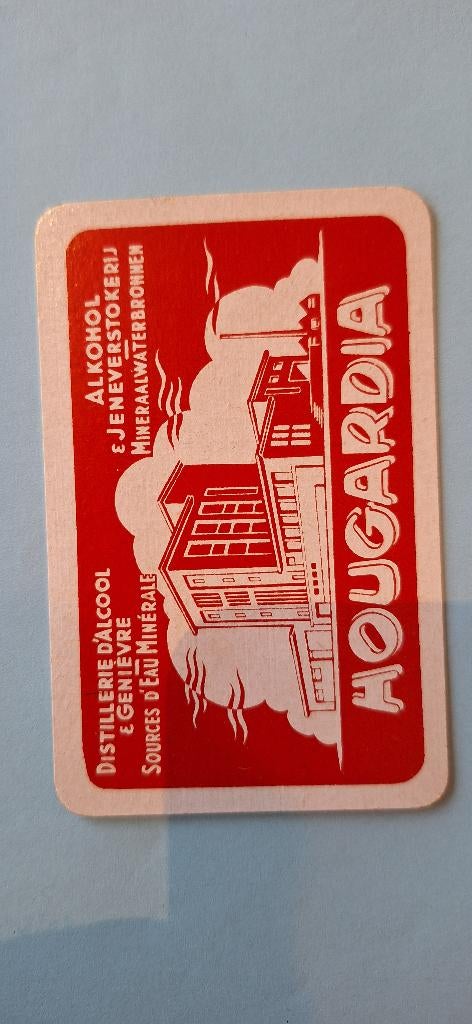 Carte à jouer Hougardia_Distillerie red_237, Collections, Cartes à jouer, Jokers & Jeux des sept familles, Utilisé, Carte(s) à jouer