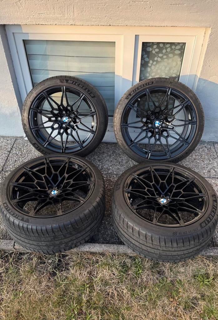 Jantes Bmw M3 M4 826m G80 G81 G82 noir de jais comme neuves, Enlèvement, Pneus été, Pneus et Jantes