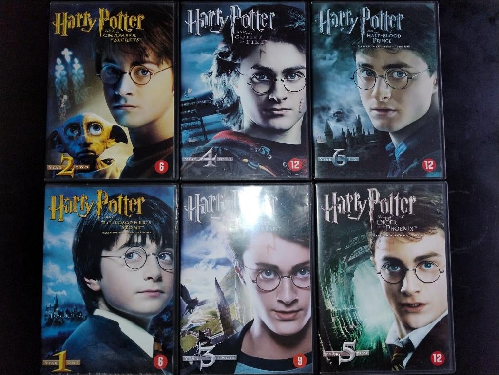 DVD Harry Potter Lot van 6 DVD's, Enlèvement, Utilisé, Autres types