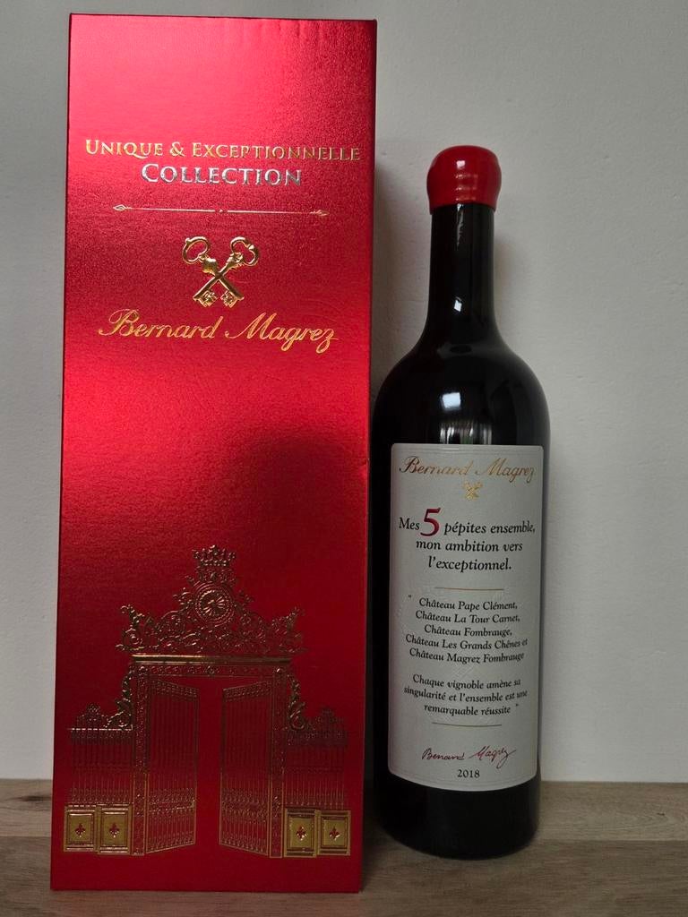 Bernard Magrez 'Mes 5 Pépites' 2018, Verzamelen, Wijnen, Ophalen of Verzenden