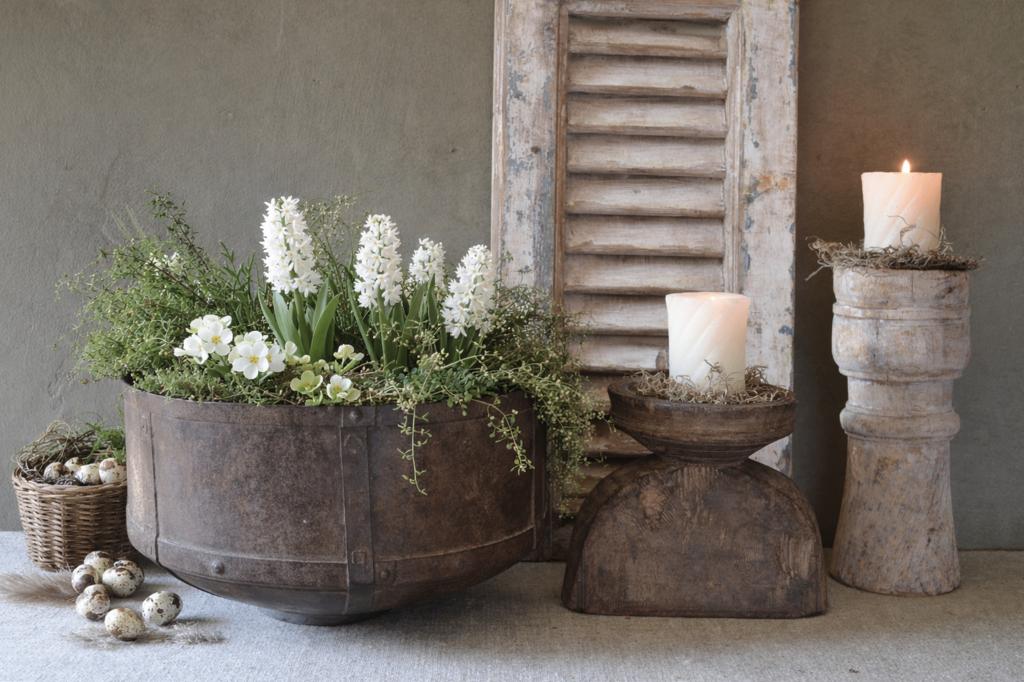 Grote Indiase payali rijstmaat graanmaat, Ophalen of Verzenden, Zo goed als nieuw, Metaal, Landelijk