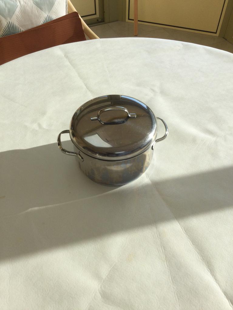 Casserole inox 18/10 . 18 cm, Inox, Enlèvement ou Envoi, Casserole ou Cocotte-minute, Plaque céramique