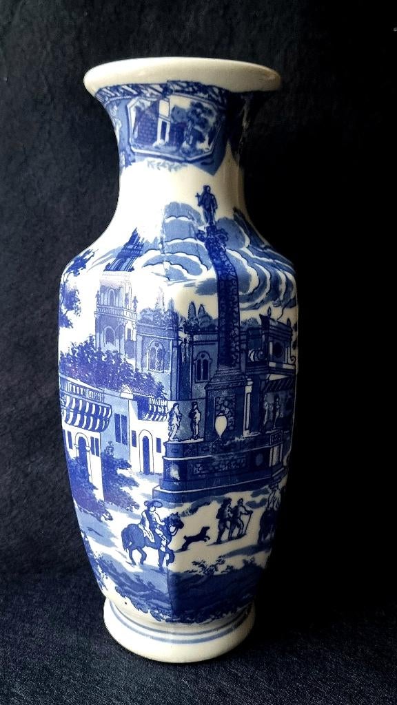 Vase vintage de 35 cm, style Delft, T.KOPEN ACHEN, Antiek en Kunst, Kunst | Overige Kunst, Verzenden