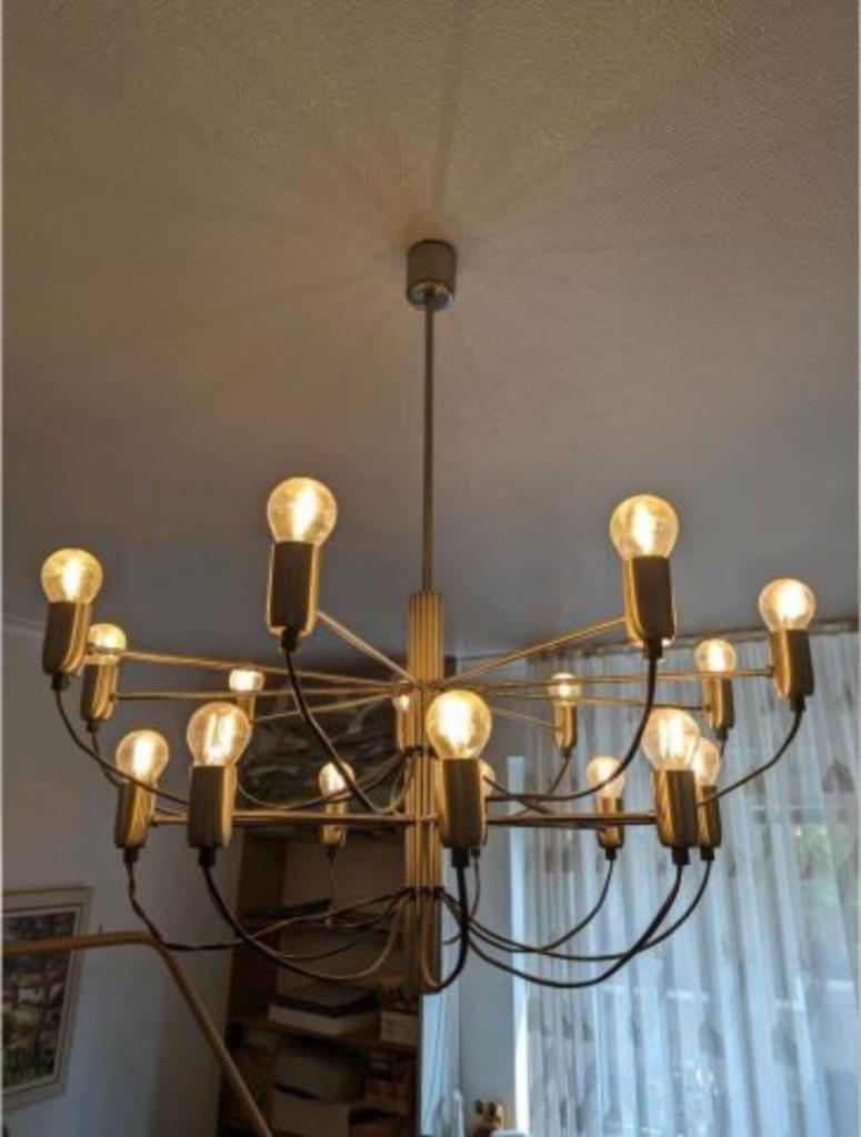 vintage kroonluchter Gino Sarfatti 70er jaren, Enlèvement, Maison et Meubles