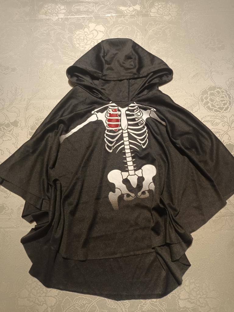 Cape Skelet Kind 5-9 jaar, Ophalen, Zo goed als nieuw, 110 t/m 116, Jongen of Meisje