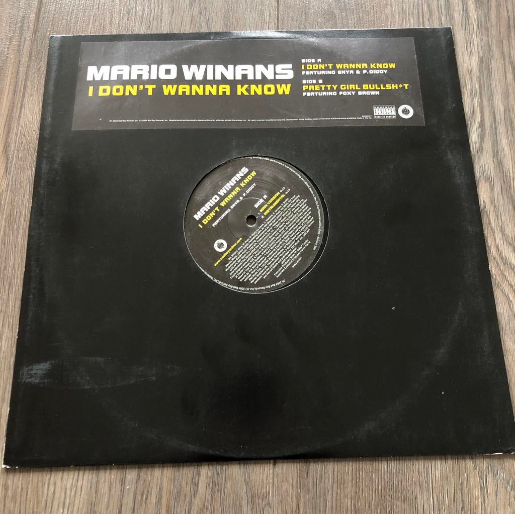 Mario Winans - I Don’t Wanna Know + Pretty Girl Bulls (vinyl, Ophalen of Verzenden, 2000 tot heden, Gebruikt, 12 inch