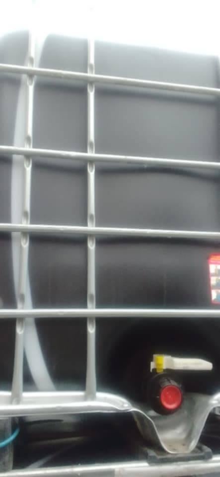 Zwarte ibc 1000l, Tuin en Terras, 150 liter of meer, Ophalen, Zo goed als nieuw, Met kraantje