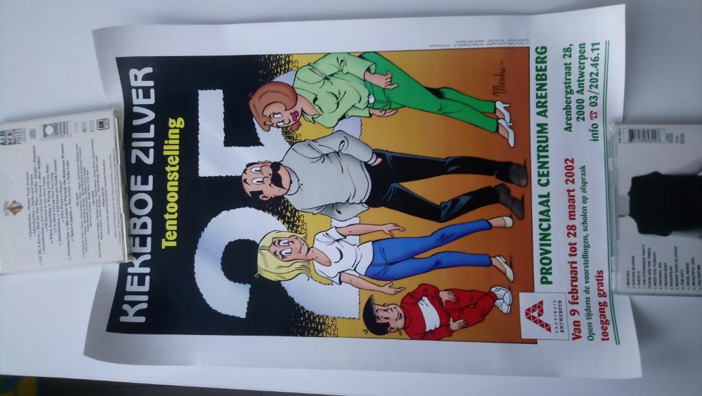 kiekeboe affiche Kiekeboe Zilver 25 jaar, Verzamelen, Ophalen of Verzenden, Overige figuren, Zo goed als nieuw, Plaatje, Poster of Sticker