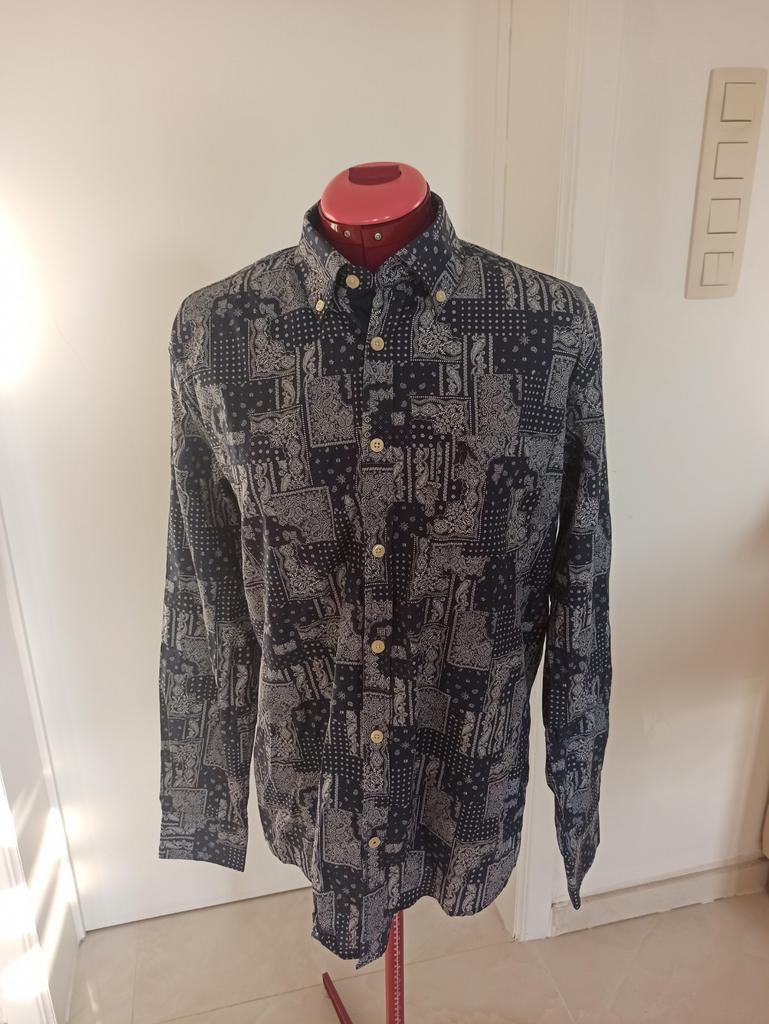 chemisier long. Motif chic sophistiqué. 100% coton. T. S/M, Enlèvement ou Envoi, Cricket & Co, Taille 36 (S), Comme neuf