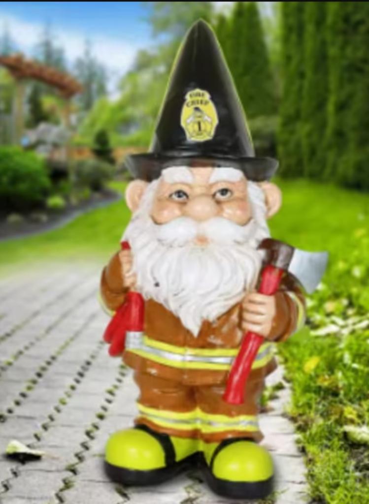 Belle statue de jardin Leprechaun Pompier (15 cm), Enlèvement ou Envoi, Neuf