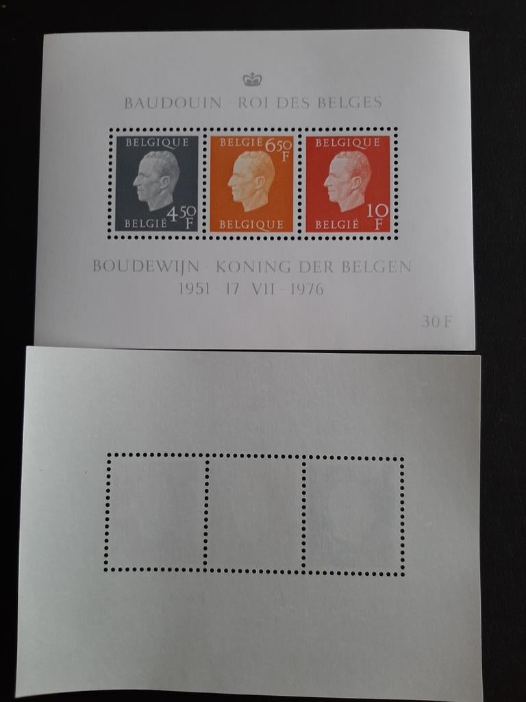Blok 50** 25 blokken Koning Boudewijn I, Verzenden, Koninklijk huis, Orginele gom, Zonder stempel