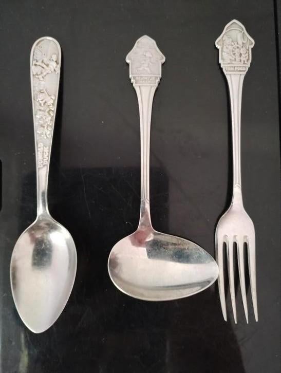 jaren 60 kinderbestek Sola Donald Duck BruintjeBeer Tom Poes, Antiek en Kunst, Ophalen of Verzenden