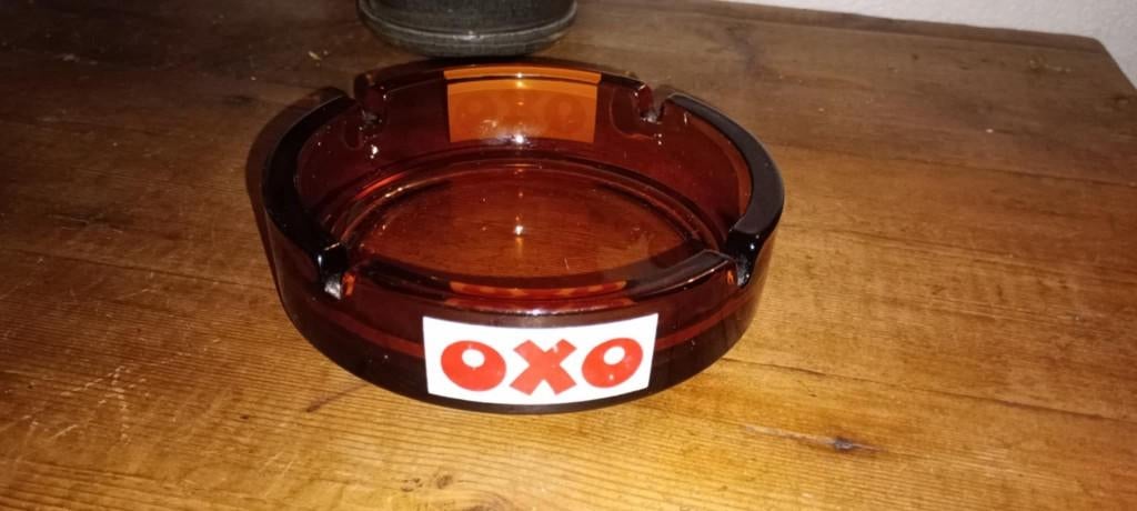 OXO Bouillon Cube Vintage asbak, Verzamelen, Biermerken, Zo goed als nieuw, Reclamebord, Plaat of Schild, Overige merken, Ophalen of Verzenden