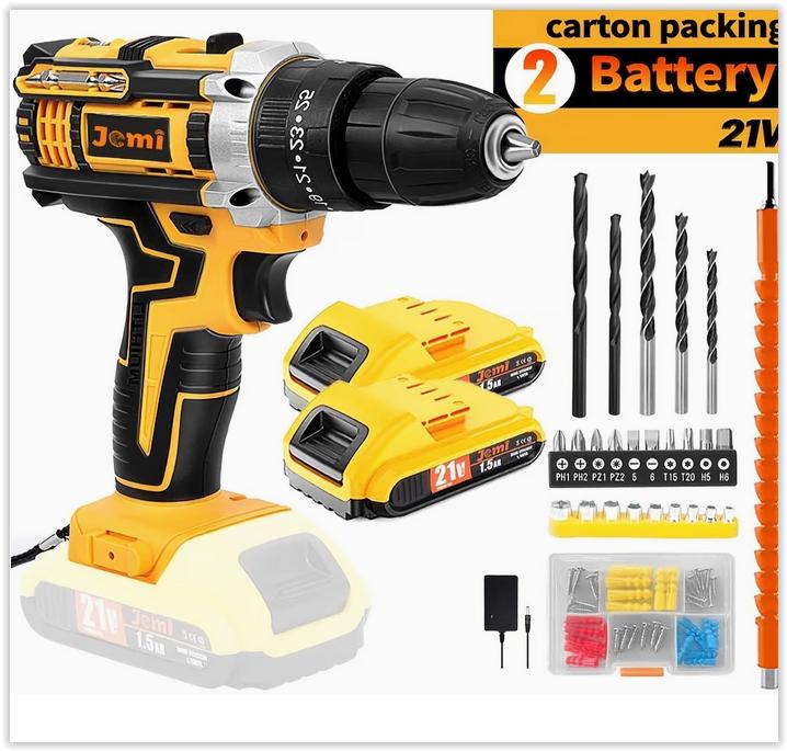 [Kit 3-en-1 Professionnel] Jemi Tool Kit Perceuse, Bricolage & Construction, Neuf, Enlèvement ou Envoi, Perceuse, 400 à 600 watts