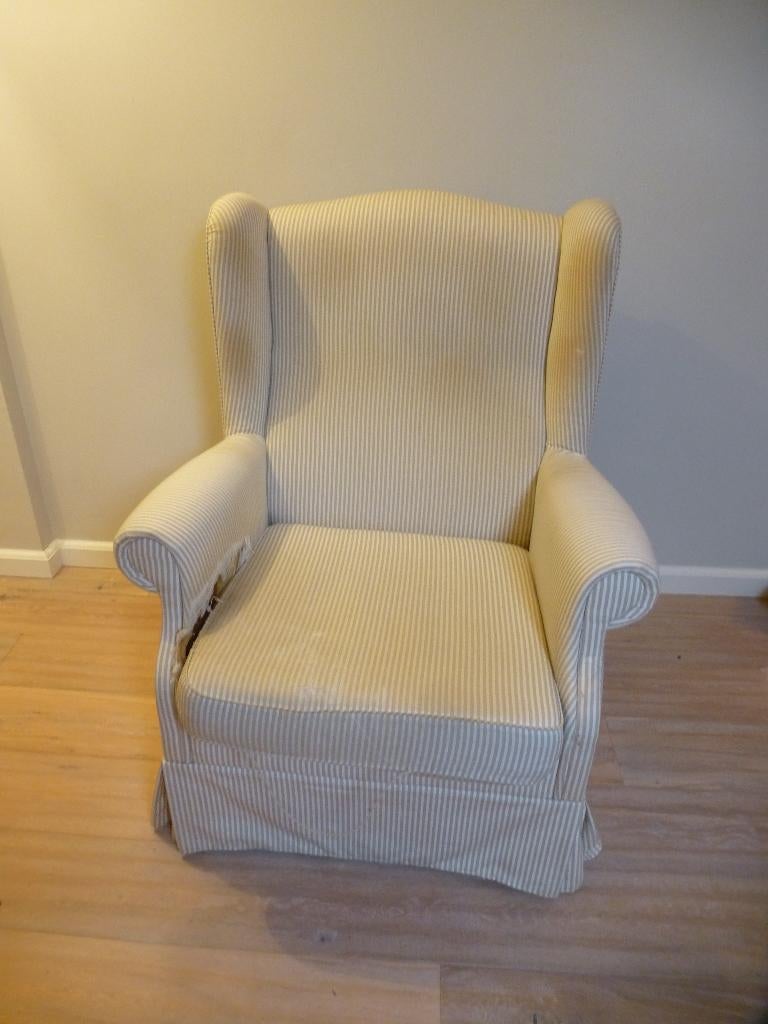 Oorfauteuil Landelijk  te herstofferen, Huis en Inrichting, Fauteuils, Gebruikt, Stof, Ophalen