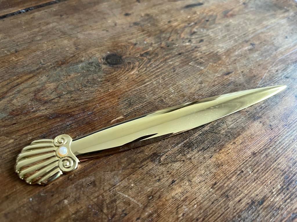 Coupe-papier Mikimoto International, acier 18-8, doré, neuf, Divers, Accessoires de bureau, Comme neuf, Enlèvement ou Envoi