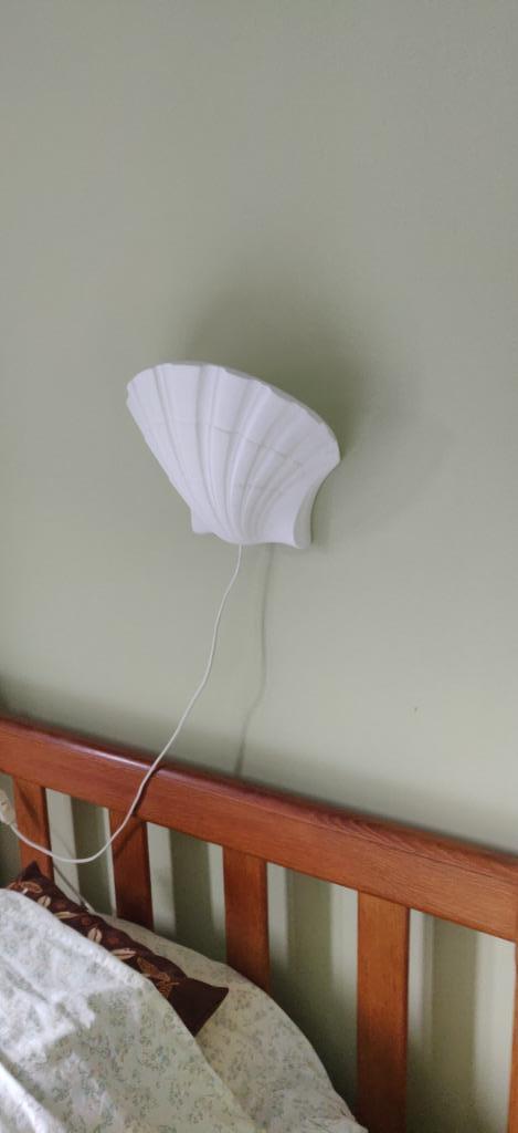 2 appliques murales en plâtre en forme de conque (coquillag, Enlèvement, Utilisé, Autres matériaux