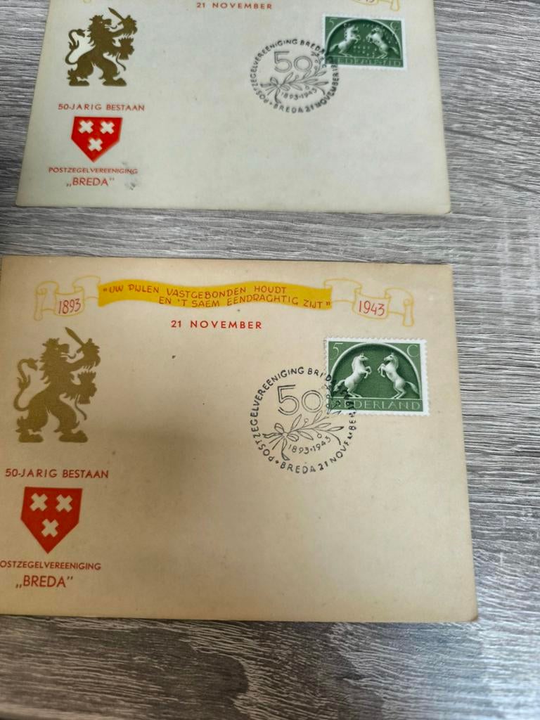 50 jarig bestaan postzegelvereniging Breda, Timbres & Monnaies, Lettres & Enveloppes | Pays-Bas, Enlèvement ou Envoi