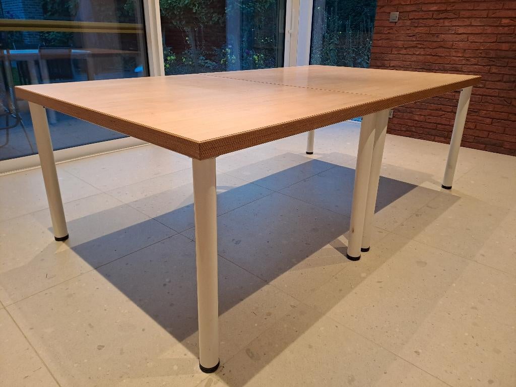 Table en érable - spacieuse, séparable + facile à démonter, Comme neuf, Enlèvement, Eigentijds tijdloos, Rectangulaire