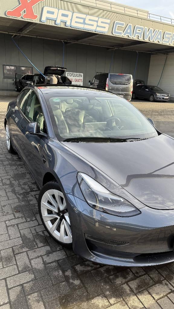 Tesla Model 3 Long Range all wheel drive, Auto's, Zwart, Elektrisch, Trekhaak, Vierwielaandrijving