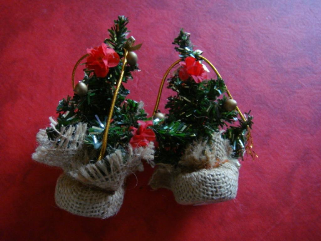 Déco de Noël. 2 Petits sapins, Divers, Noël, Comme neuf, Enlèvement ou Envoi