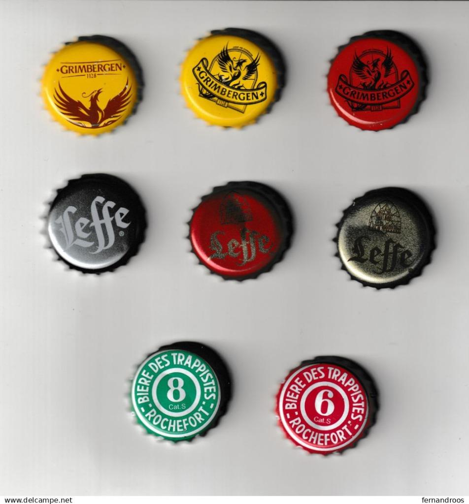 CAPSULES BIERES BELGES GRIMBERGEN LEFFE ROCHEFORT, Collections, Enlèvement ou Envoi, Comme neuf, Autres types, Autres marques