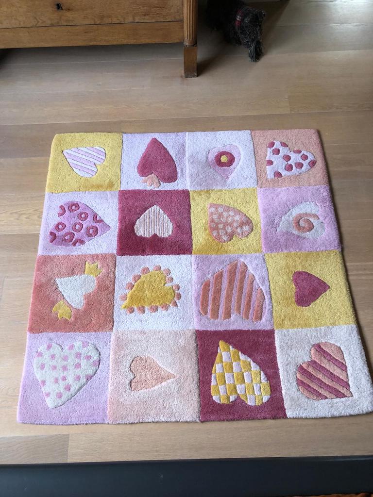 Wollen tapijt Haba 120x120, Ophalen, Zo goed als nieuw