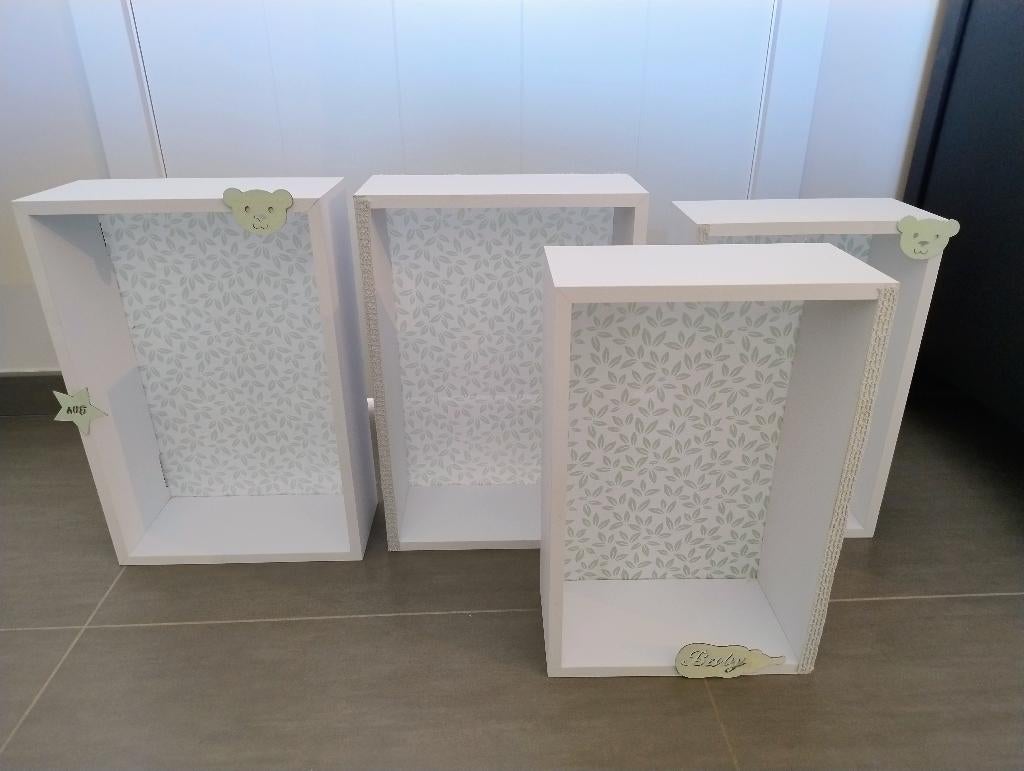 Geboorteversiering kaders hout, Kinderen en Baby's, Kraamcadeaus en Geboorteborden, Ophalen, Gebruikt