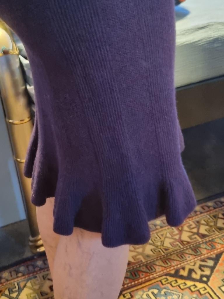 Paarse rok met 40 speciale randen, chique gekruld, Maat 38/40 (M), Liola, Paars, Ophalen of Verzenden