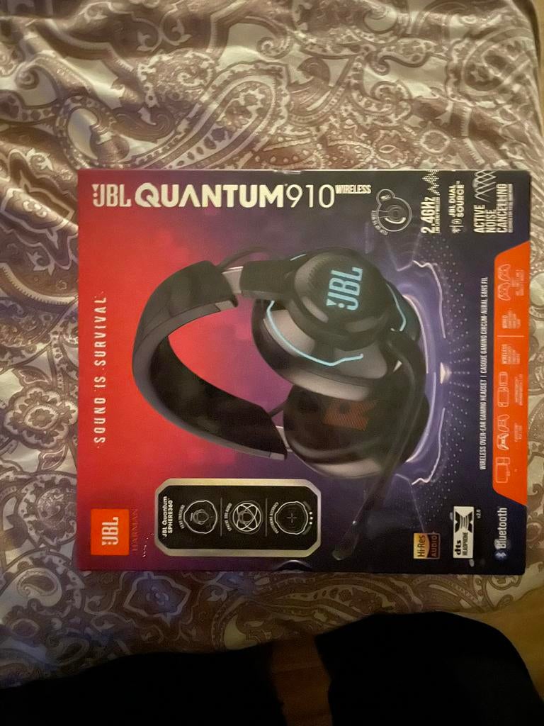 Casque audio ps5 bluethoot JBL quantum910, Computers en Software, Headsets, Ophalen, Mute-functie, Zo goed als nieuw, Draadloos