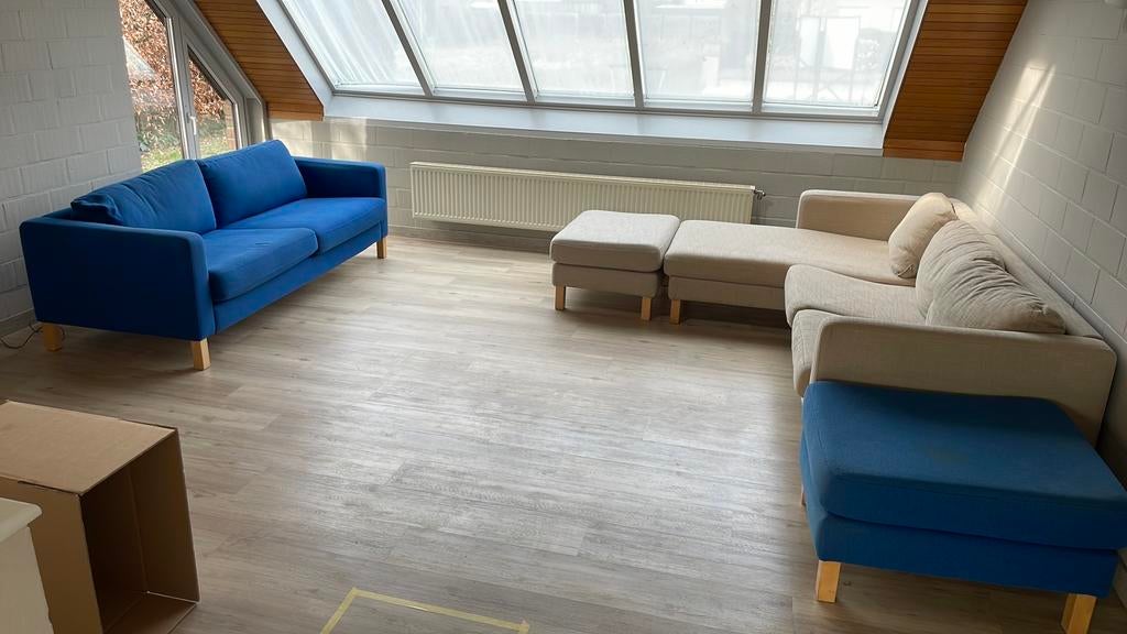 Gratis ophalen 2 ikea zetels met bijzit, Ophalen, Gebruikt