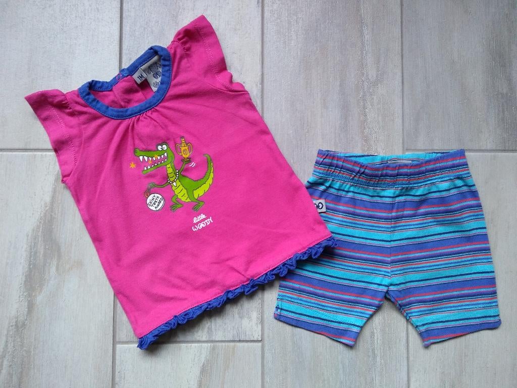 ✿ M56 - Woody pyjama thema krokodil, Enfants & Bébés, Vêtements de bébé | Taille 56, Enlèvement ou Envoi, Comme neuf, Vêtements de nuit ou Sous-vêtements
