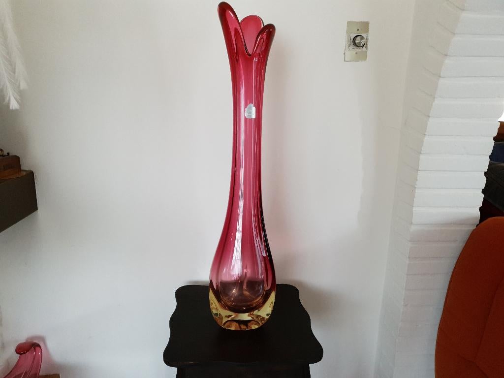 Vase Muranovase de Fratelli Toso des années 1940 Hauteur 82, Antiquités & Art, Enlèvement