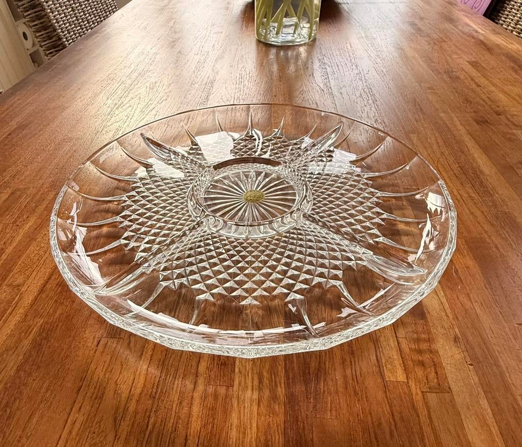 Plat en Cristal -  5 compartiments, Antiquités & Art, Antiquités | Plateaux, Enlèvement