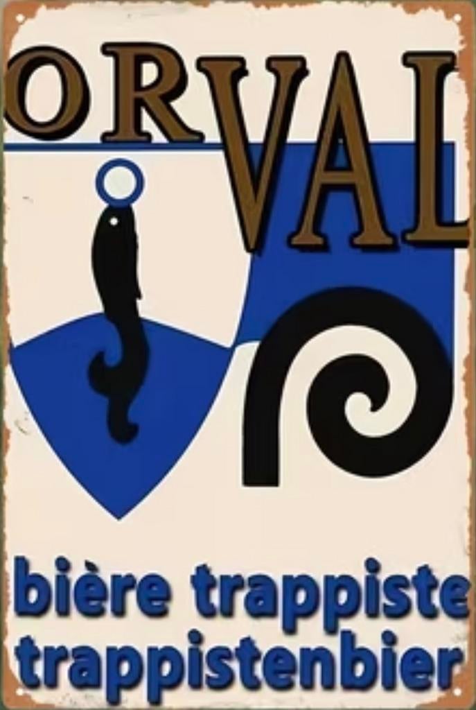 Metalen reclamebord Orval trappist 3 - retro vintage mancave, Verzamelen, Merken en Reclamevoorwerpen, Ophalen of Verzenden, Nieuw
