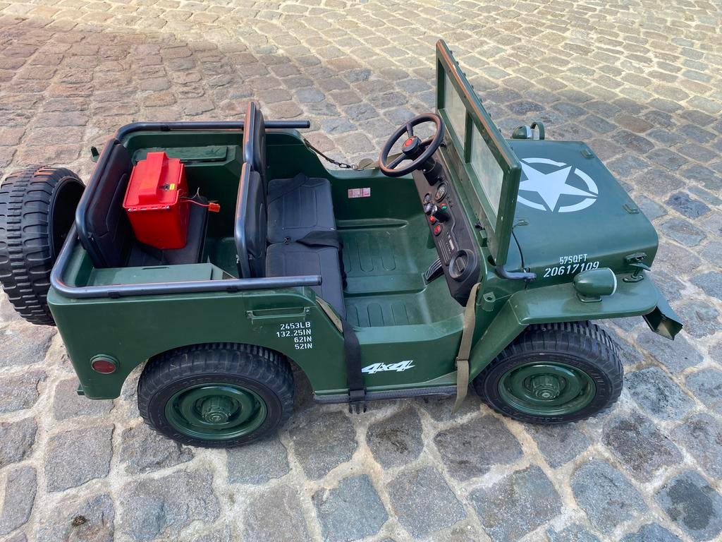 Willy Jeep kinderauto elektrisch  4x4, Kinderen en Baby's, Speelgoed |Speelgoedvoertuigen, Ophalen, Gebruikt, Afstandsbediening