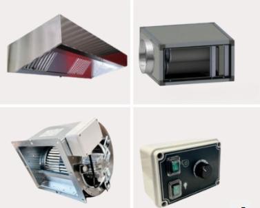 Pack Hotte pro inox HSE anti odeurs pour restaurant, Envoi