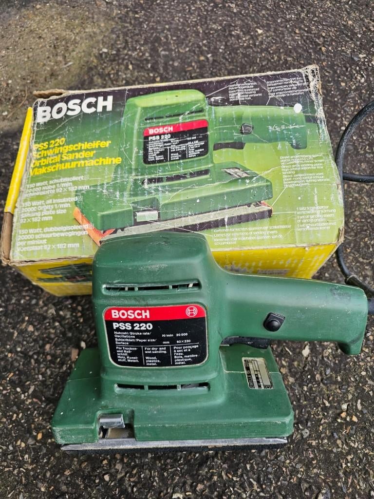 Vlakschuurmachine BOSCH, Bricolage & Construction, Outillage | Ponceuses, Utilisé, Ponceuse orbitale, Moins de 600 watts, Enlèvement