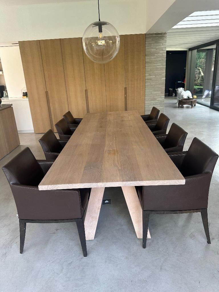 Table et chaises de salle à manger design Potocco Italy, Maison & Meubles, 150 à 200 cm, Cinq personnes ou plus, Design, Comme neuf