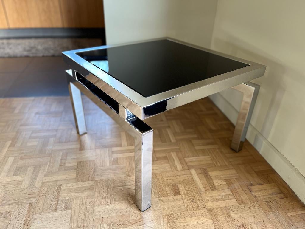 Table d'appoint design vintage chromée 60 70, Maison & Meubles, Tables | Tables d'appoint, Utilisé, Carré, Moins de 45 cm, 55 à 75 cm